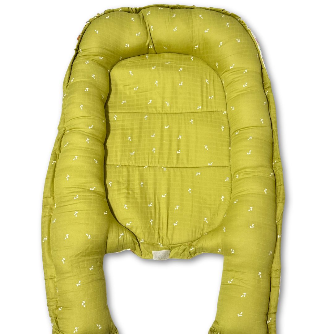 Printed Cotton Portable & Foldable Reversible Sleeping Bed Nest