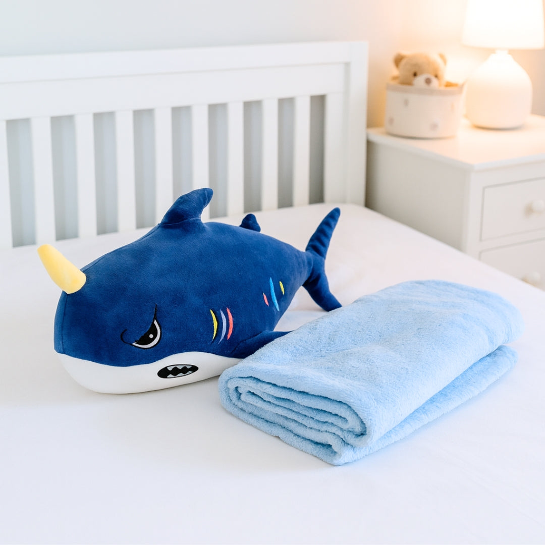 Pillow Cum Soft Toy with Blanket for Baby
