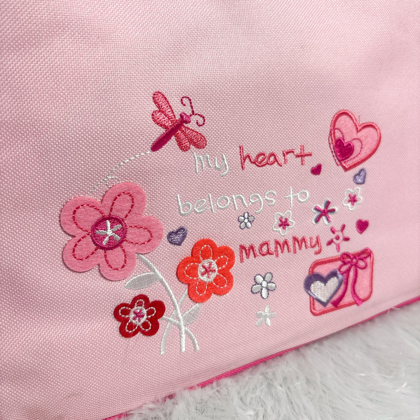 Kids Pink Floral Printed Diaper Bag