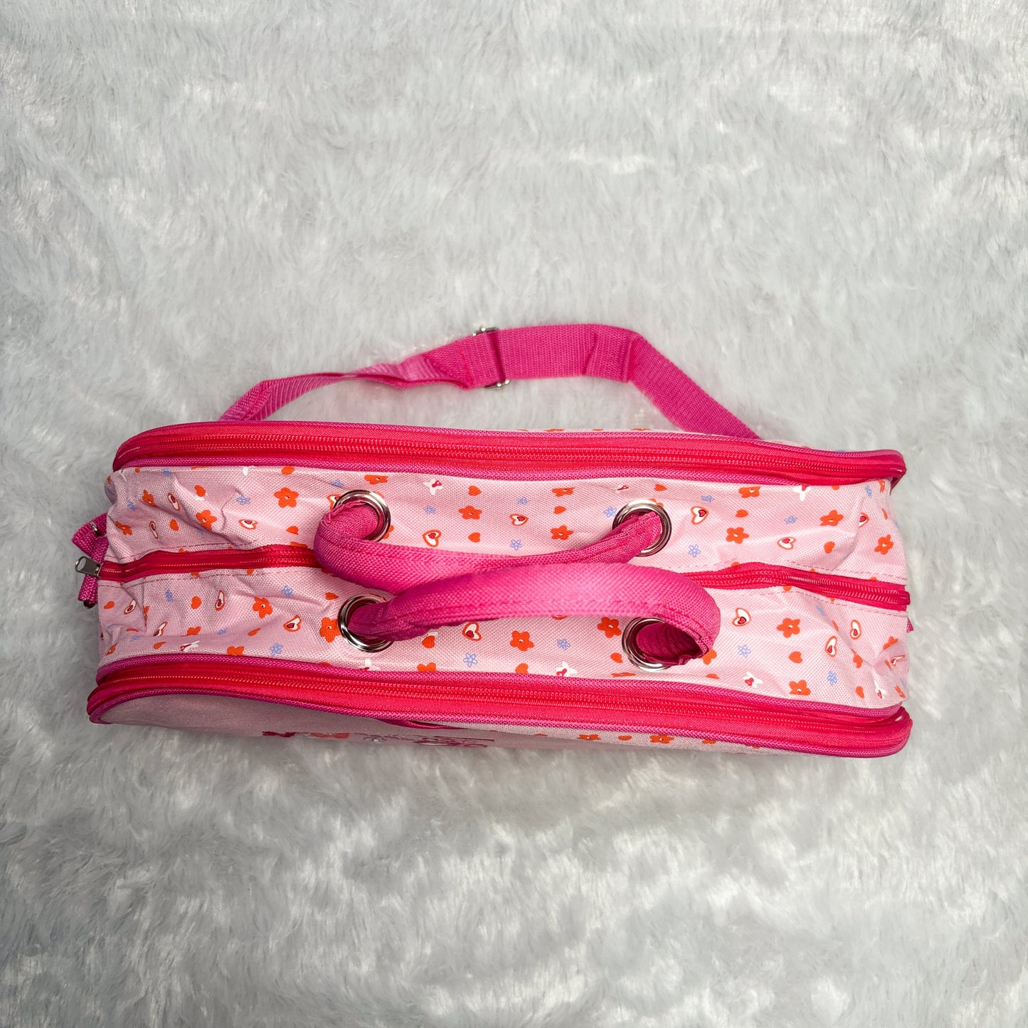 Kids Pink Floral Printed Diaper Bag