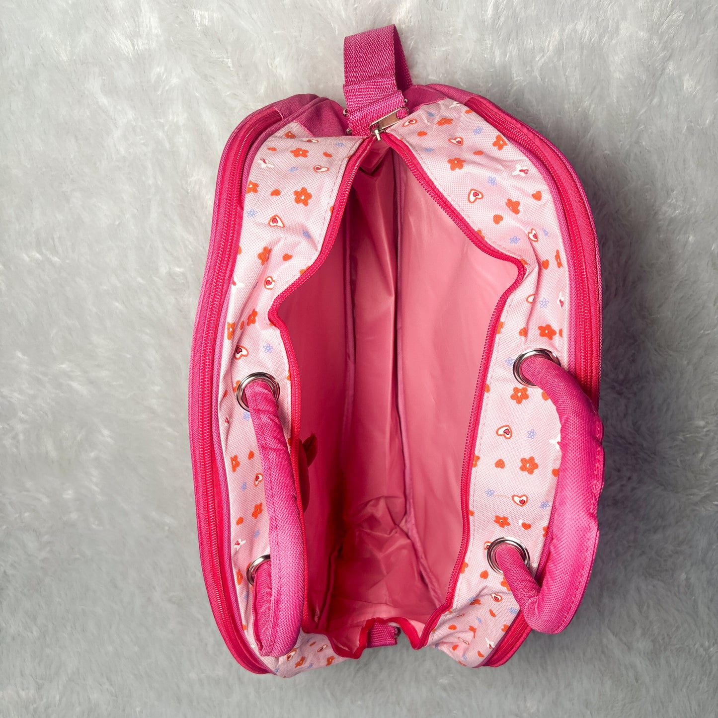 Kids Pink Floral Printed Diaper Bag