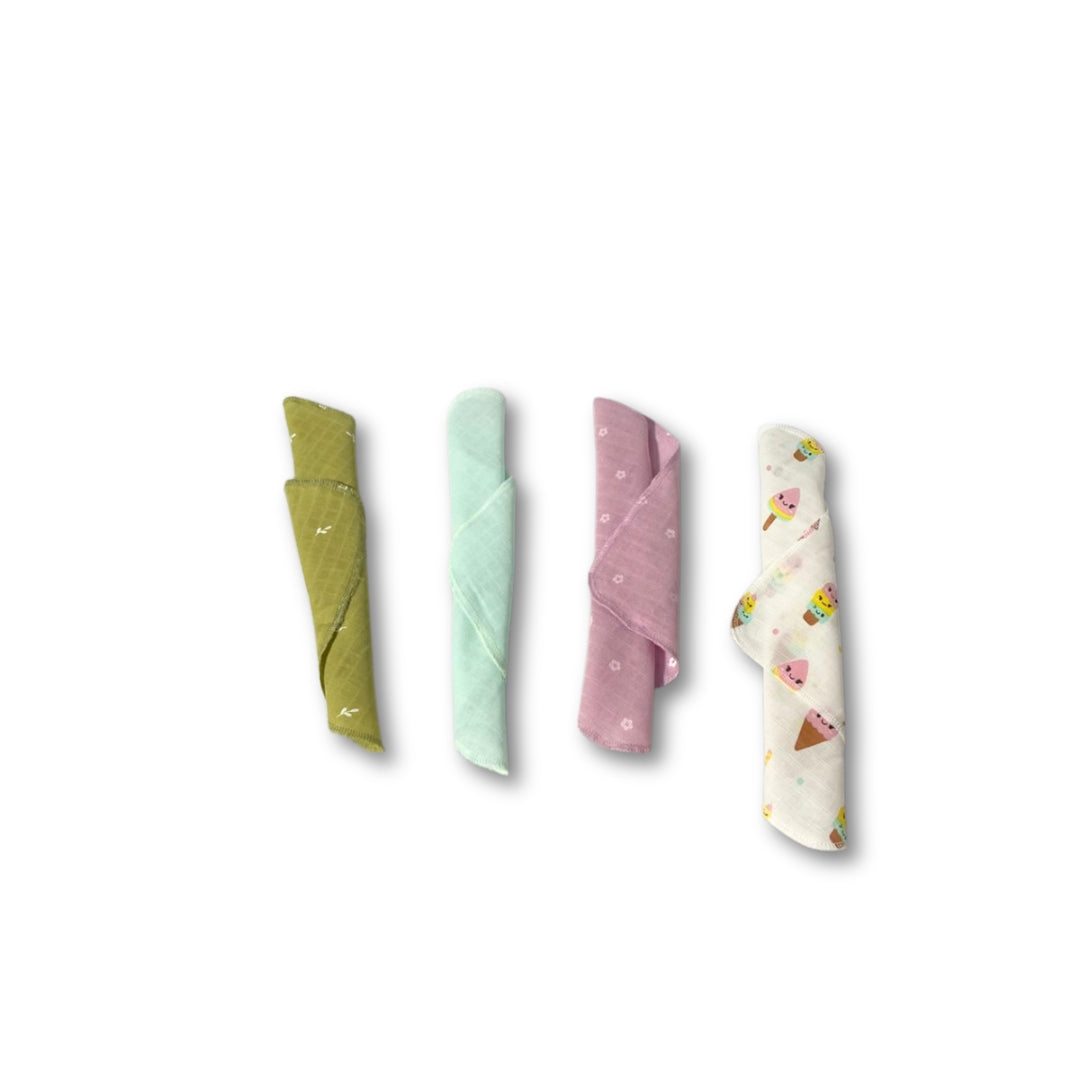 Unisex Kids Organic Cotton Hankies – Pack of 4 | Soft & Reusable