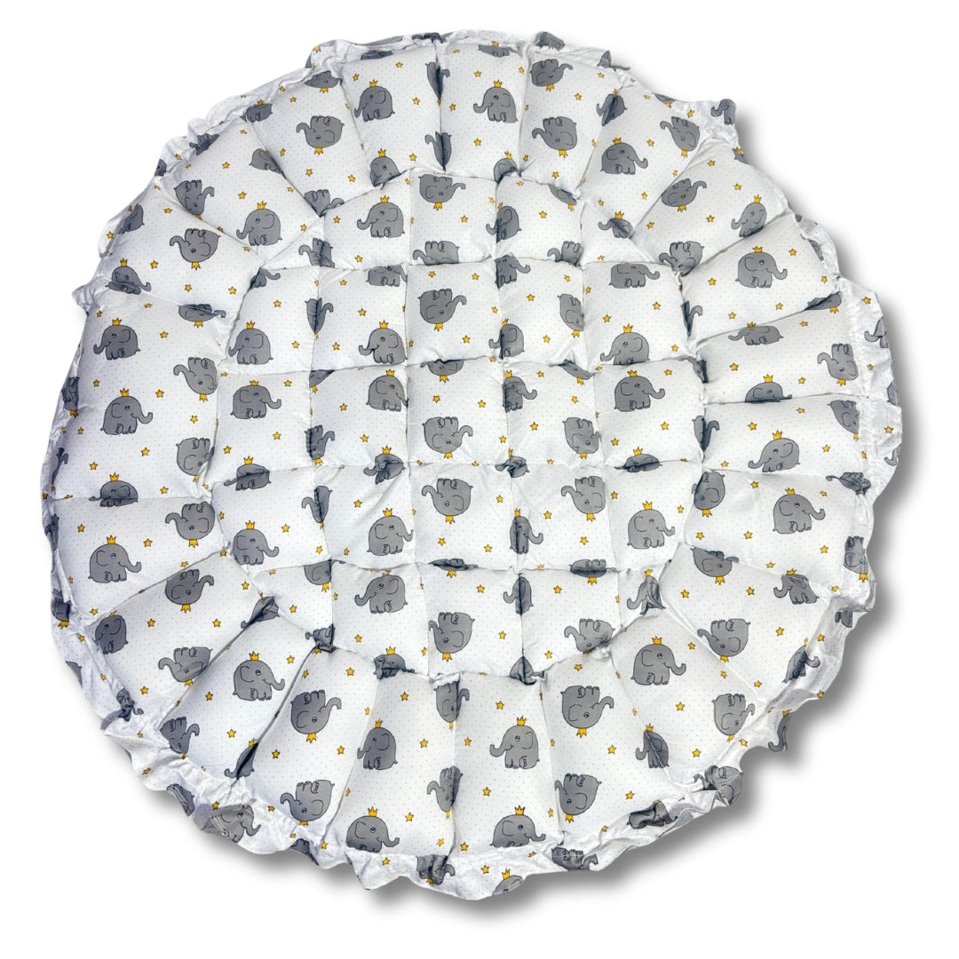 Reversible Baby Nest Bed with Mosquito Net & Pillows (0–12 Months) – For Boys & Girls