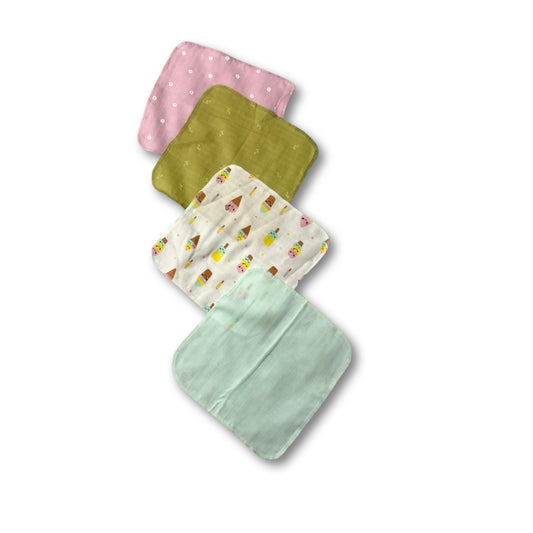 Unisex Kids Organic Cotton Hankies – Pack of 4 | Soft & Reusable
