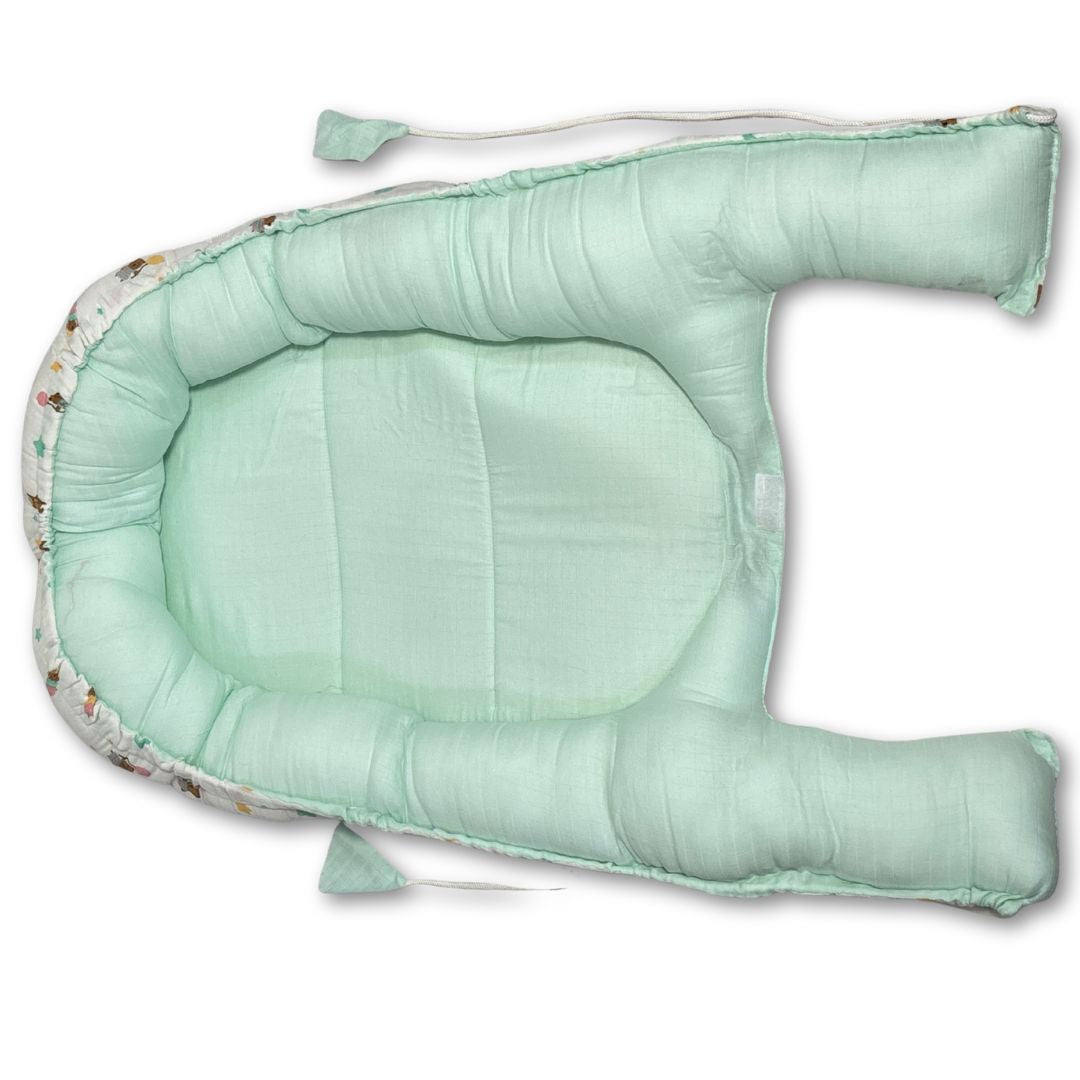 Printed Cotton Portable & Foldable Reversible Sleeping Bed Nest