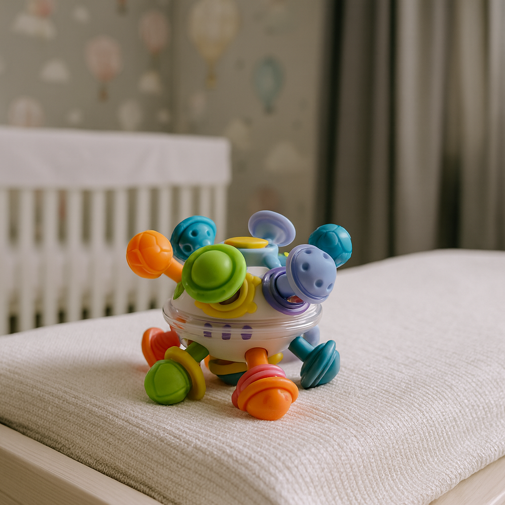 Baby Teething Toy – Space Teether Ball | Soft, Safe & BPA-Free Teether for Infants
