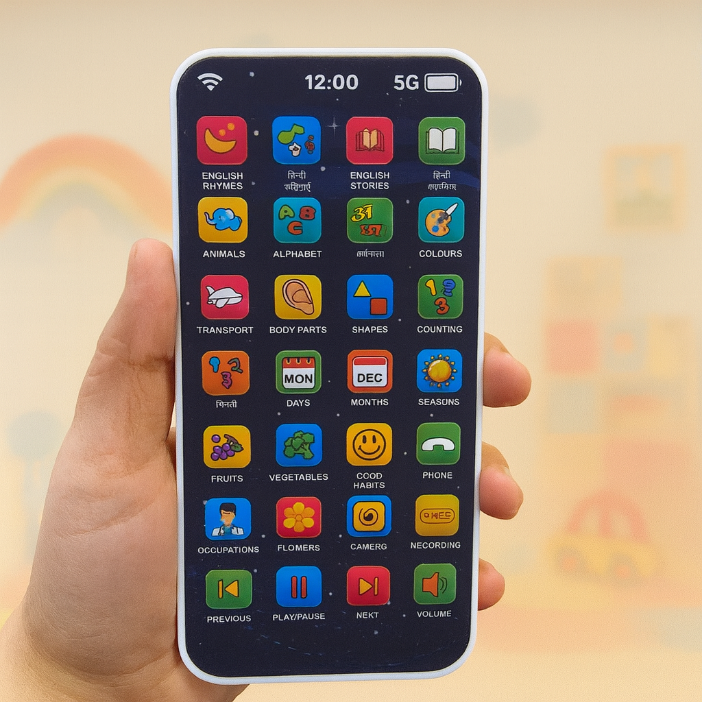 Mini Explorer Talking Flash Card Phone Toy | Rechargeable Learning Mobile for Kids 2β12 Years