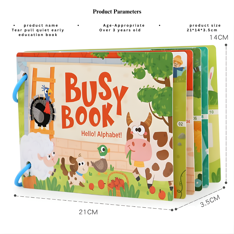 LetsAdore Busy Book + Musical Study Book Combo | Learning Toy Set for Toddlers