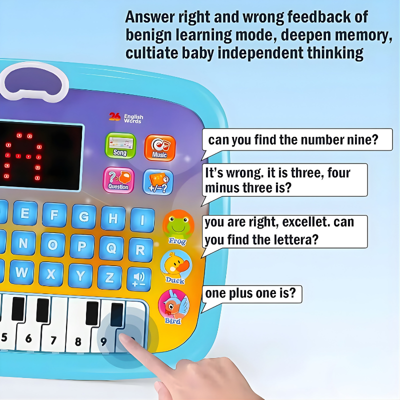 Intelligent LED Learning Tablet Toy for Kids | Early Education Kids Laptop with Light & Sound- LetsAdore