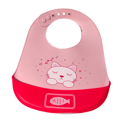 Silicone Baby Bib for Feeding with Adjustable Neckline | LetsAdore