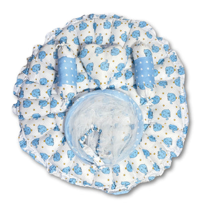 Reversible Baby Nest Bed with Mosquito Net & Pillows (0–12 Months) – For Boys & Girls