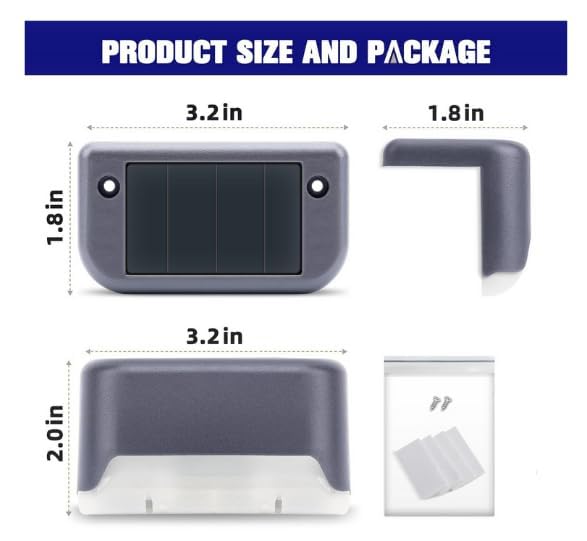 SolarGlow Outdoor Wall & Stair Lights – Solar Powered Decorative Lights for Garden, Balcony, Patio & Pathway