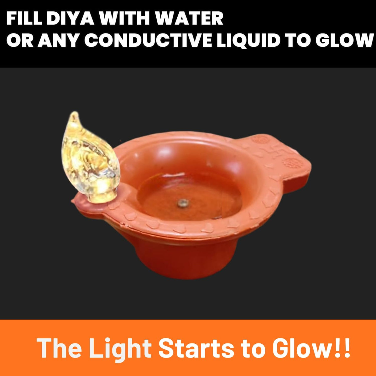 LED Water Sensor Reflection Diya – Set of 12
