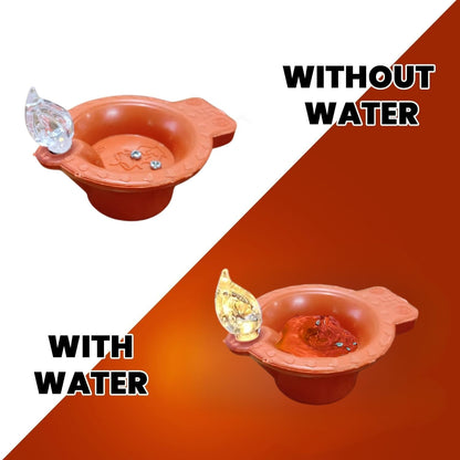 LED Water Sensor Reflection Diya – Set of 12