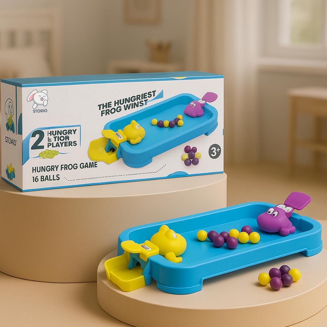 Hungry Frog Indoor Game for Kids | Family Board Game | Frog Toys for Kids Activity | 2 Player Fun Interactive Frog Eat Beans Game | Gift for Girls and Boys