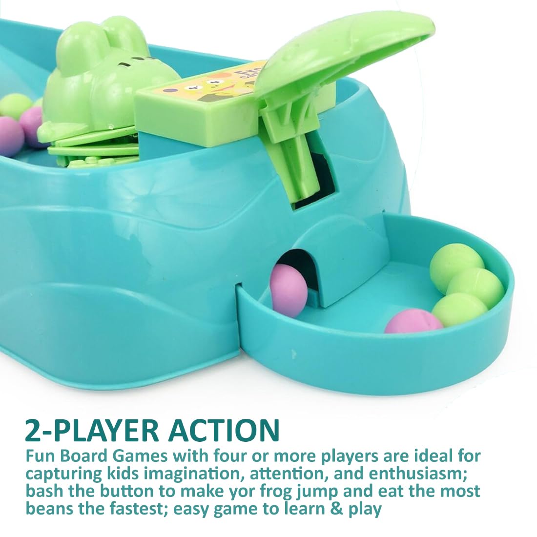 Hungry Frog Indoor Game for Kids | Family Board Game | Frog Toys for Kids Activity | 2 Player Fun Interactive Frog Eat Beans Game | Gift for Girls and Boys