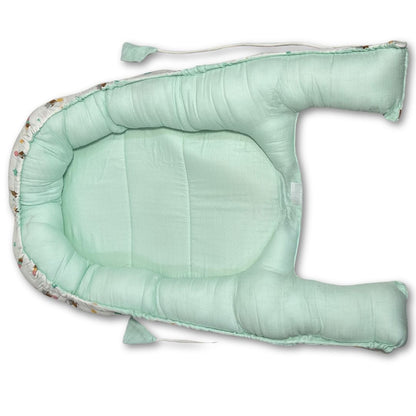 Printed Cotton Portable & Foldable Reversible Sleeping Bed Nest