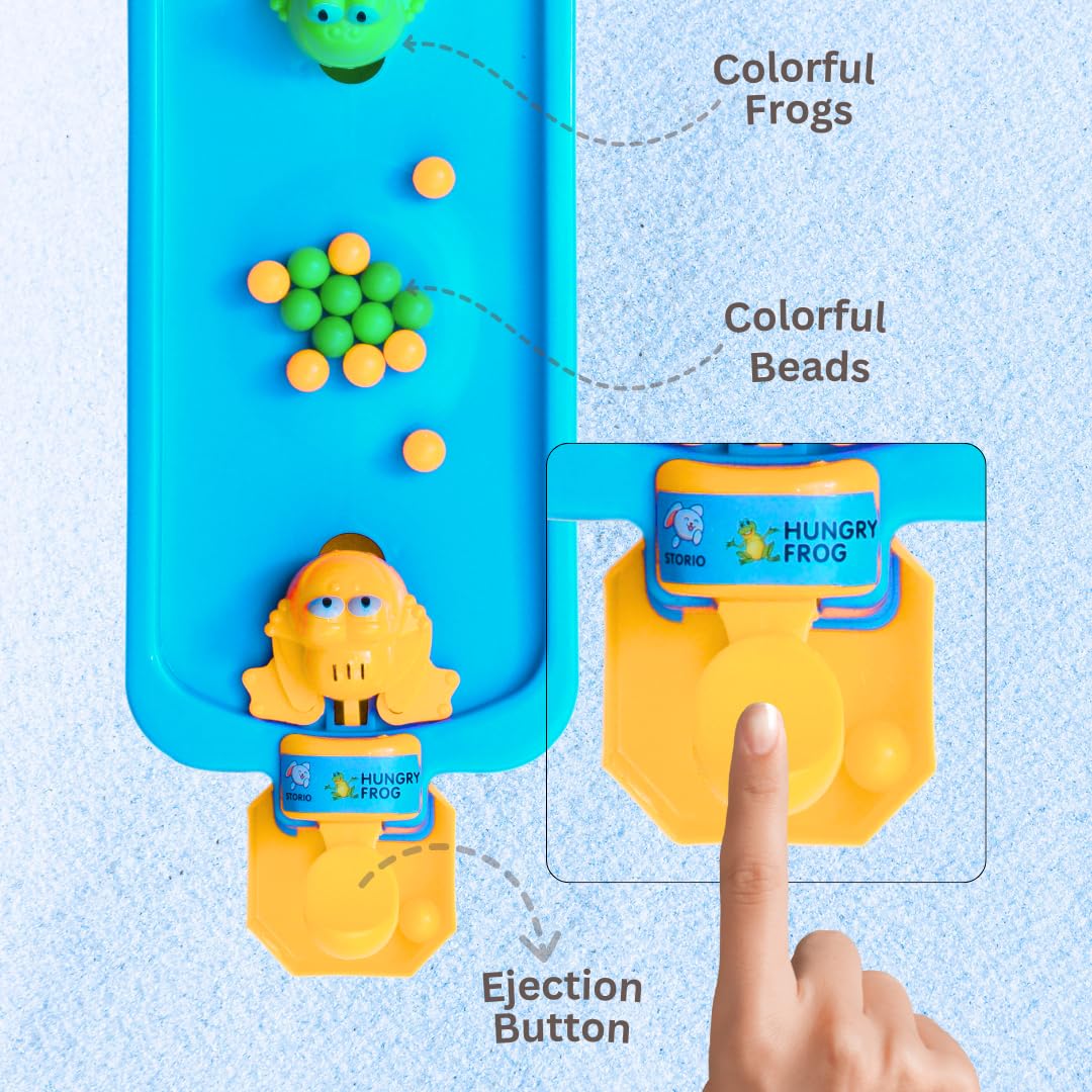 Hungry Frog Indoor Game for Kids | Family Board Game | Frog Toys for Kids Activity | 2 Player Fun Interactive Frog Eat Beans Game | Gift for Girls and Boys