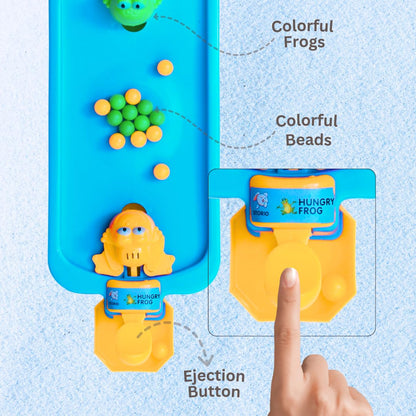 Hungry Frog Indoor Game for Kids | Family Board Game | Frog Toys for Kids Activity | 2 Player Fun Interactive Frog Eat Beans Game | Gift for Girls and Boys