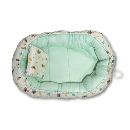 Printed Cotton Portable & Foldable Reversible Sleeping Bed Nest