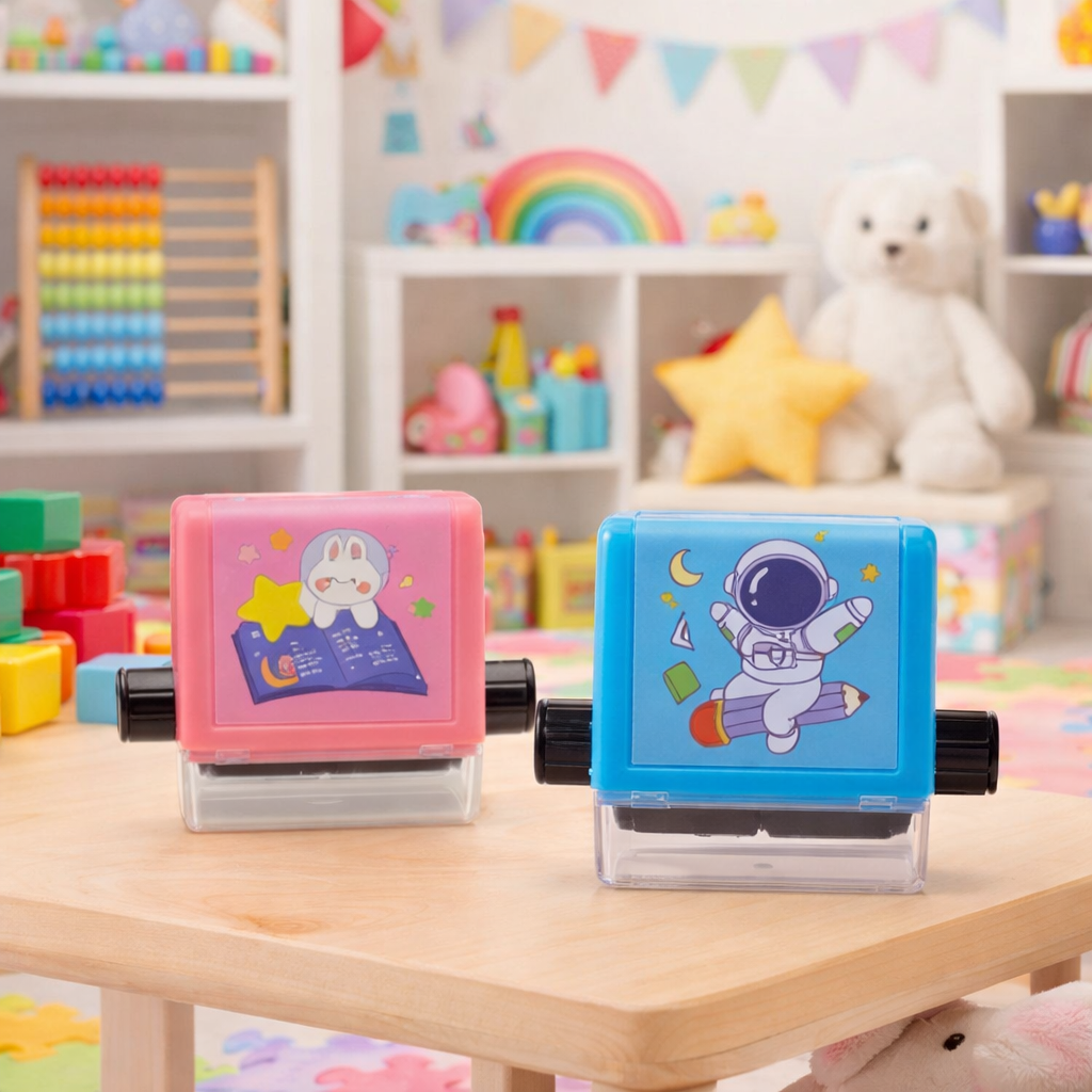 LetsAdore 4-in-1 Math Roller Stamp | Addition, Subtraction, Multiplication & Division Practice Tool for Kids