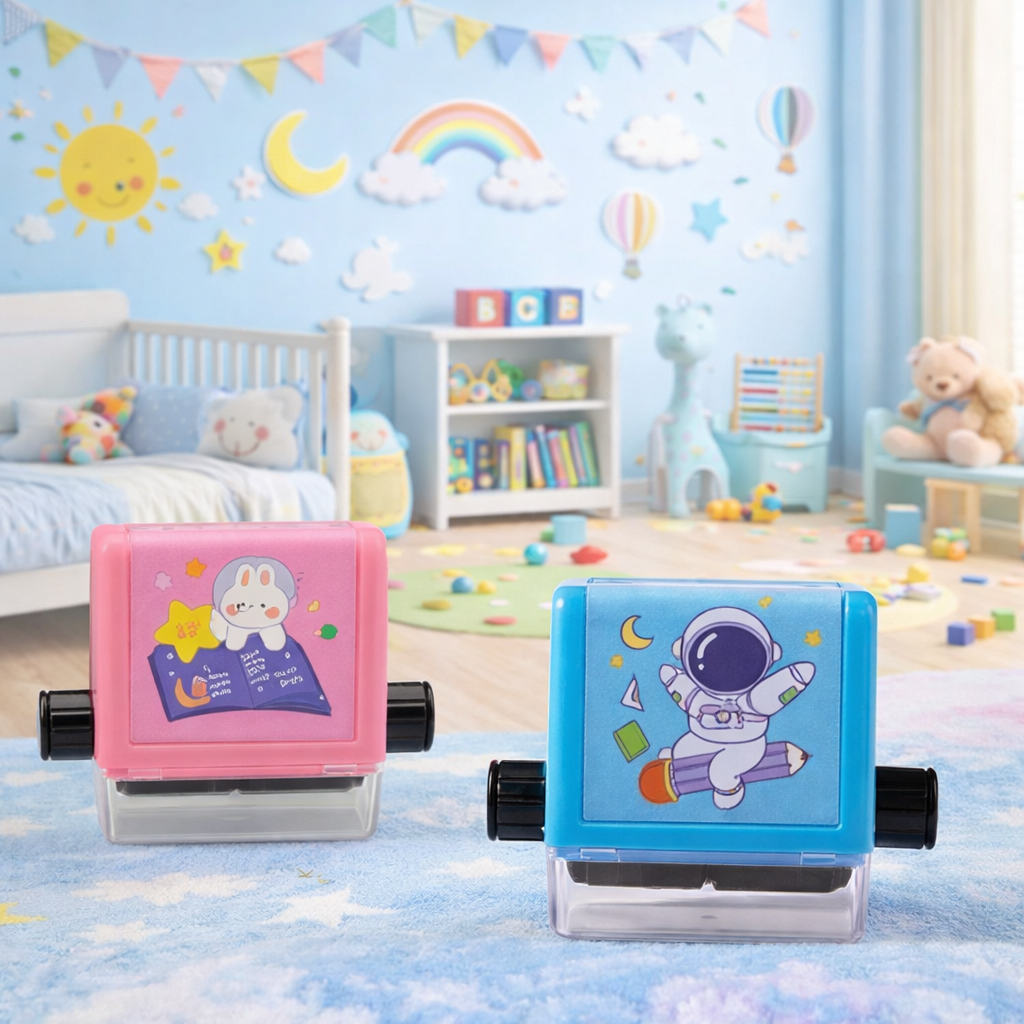 LetsAdore 4-in-1 Math Roller Stamp | Addition, Subtraction, Multiplication & Division Practice Tool for Kids