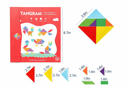 LetsAdore Magnetic Tangram Puzzle Mind Game for Kids 8–12 Years | Educational Brain Booster Logic Toy | Travel & Gift Game