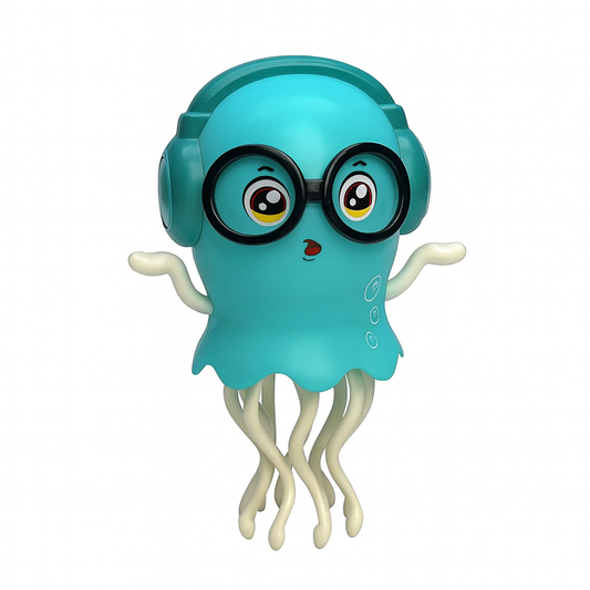 LetsAdore Interactive Dancing Jellyfish Toy | Musical LED Light-Up Tummy Time Toy for Kids