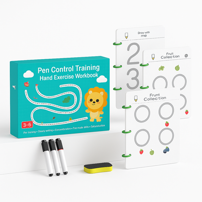 Magical Tracing Workbook Set | Reusable Alphabet & Number Writing Book for Kids- (64 Pages)