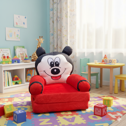 Kids Foldable Cartoon Princess Sofa Cum Bed | Lightweight Fiber Sofa for Kids Room