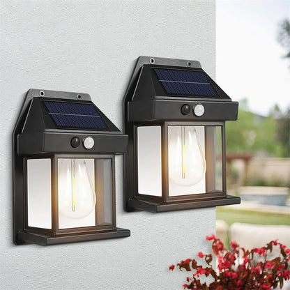 Solar Wall Lantern – 3 Modes Decorative Outdoor Light