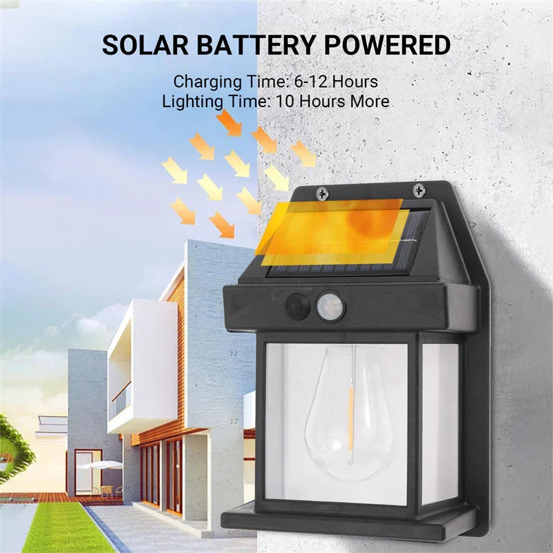 Solar Wall Lantern – 3 Modes Decorative Outdoor Light