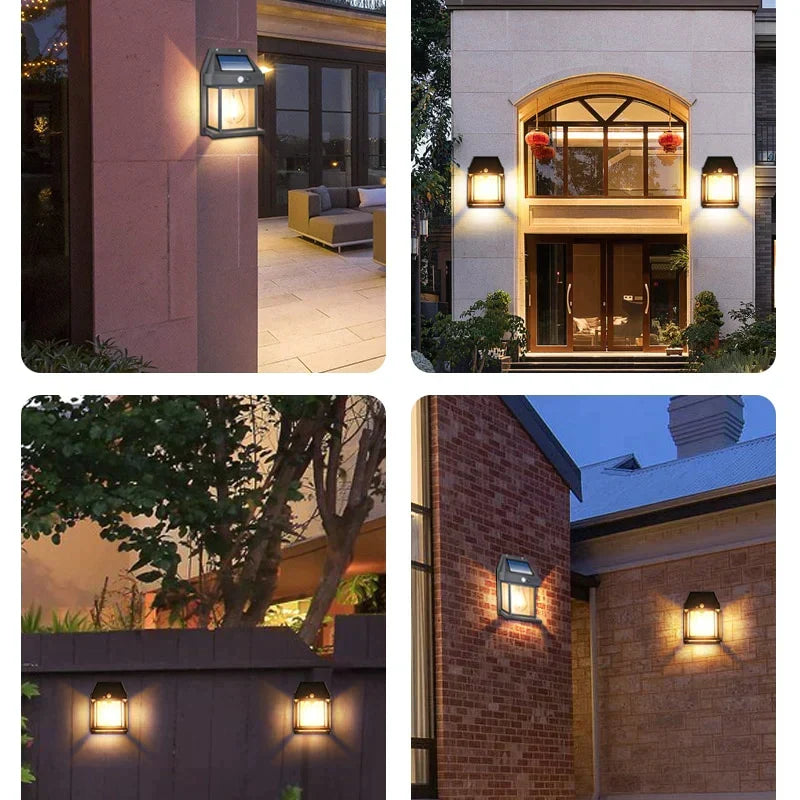 Solar Wall Lantern – 3 Modes Decorative Outdoor Light