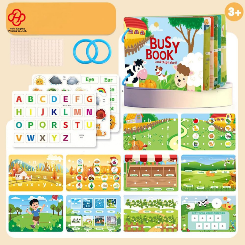 LetsAdore Busy-Book Montessori Activity Book | Fun Learning Toy for Toddlers & Kids