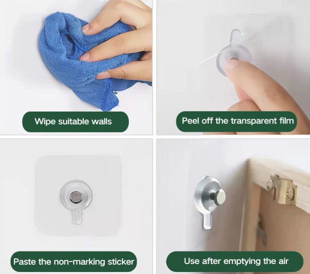 Multi-Purpose Self Adhesive Wall Hooks – Strong No-Drill Hooks for Home & Wall Organization