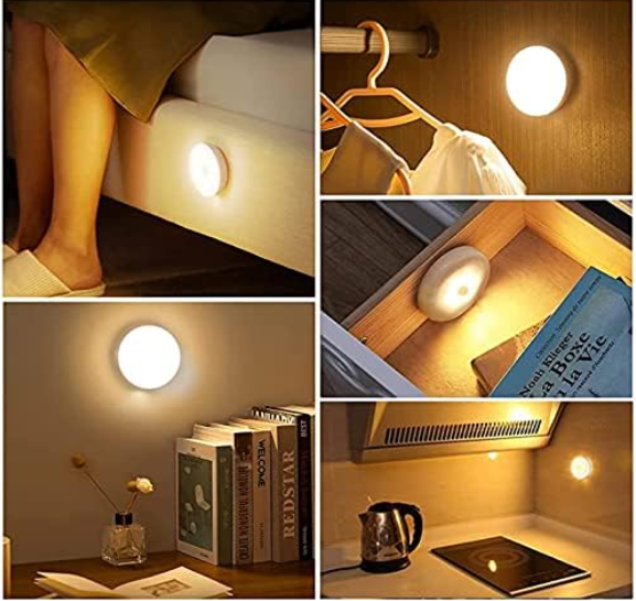Motion Sensor LED Light – Automatic Light with Magnetic Base for Home, Kitchen, Bedroom, Wardrobe & Stairs