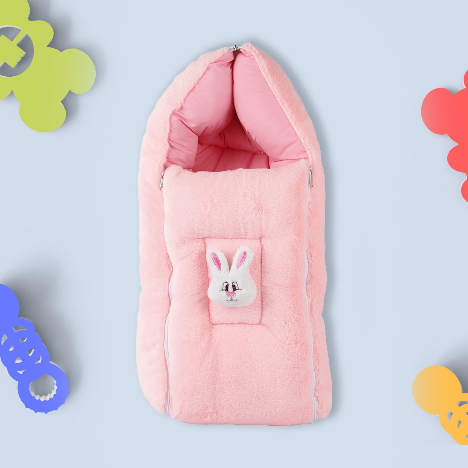 Convertible Velvet Baby Sleeping Bag Soft Travel-Friendly