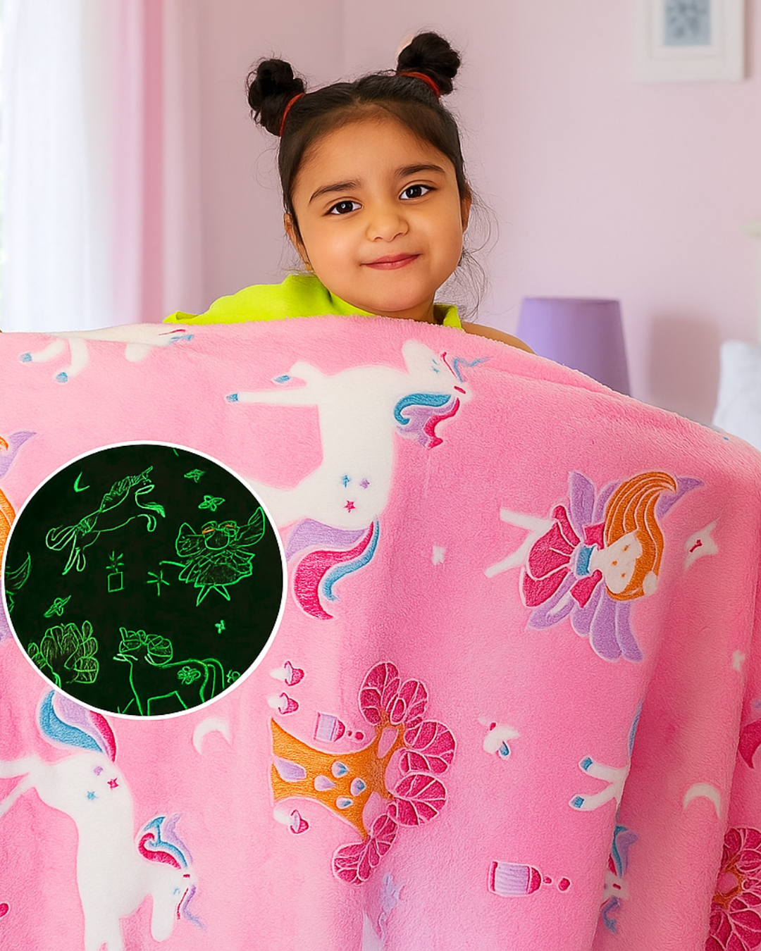 LetsAdore Glow-in-the-Dark Kids Blanket | Soft Flannel Fleece | Cozy All-Season Radium Throw | Perfect Gift for Boys & Girls