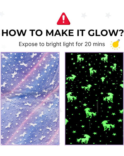 LetsAdore Glow-in-the-Dark Kids Blanket | Soft Flannel Fleece | Cozy All-Season Radium Throw | Perfect Gift for Boys & Girls