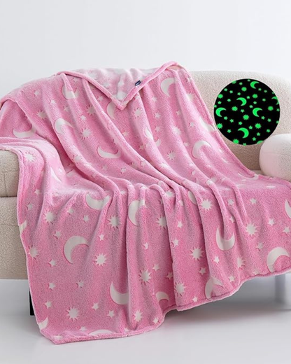 LetsAdore Glow-in-the-Dark Kids Blanket | Soft Flannel Fleece | Cozy All-Season Radium Throw | Perfect Gift for Boys & Girls