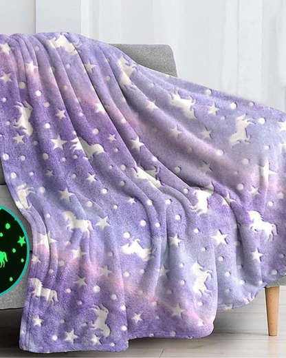 LetsAdore Glow-in-the-Dark Kids Blanket | Soft Flannel Fleece | Cozy All-Season Radium Throw | Perfect Gift for Boys & Girls