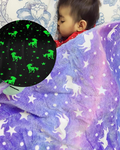 LetsAdore Glow-in-the-Dark Kids Blanket | Soft Flannel Fleece | Cozy All-Season Radium Throw | Perfect Gift for Boys & Girls