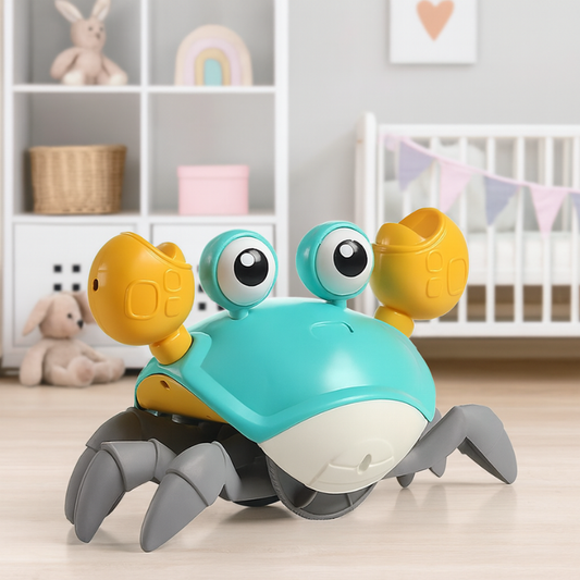 Blue Crawling Crab Musical Toy | Rechargeable Interactive Moving Toy with Sound & Lights | Early Learning Fun Toy for Kids 3+ | Improves Hand-Eye Coordination | Perfect Gift Toy – LetsAdore