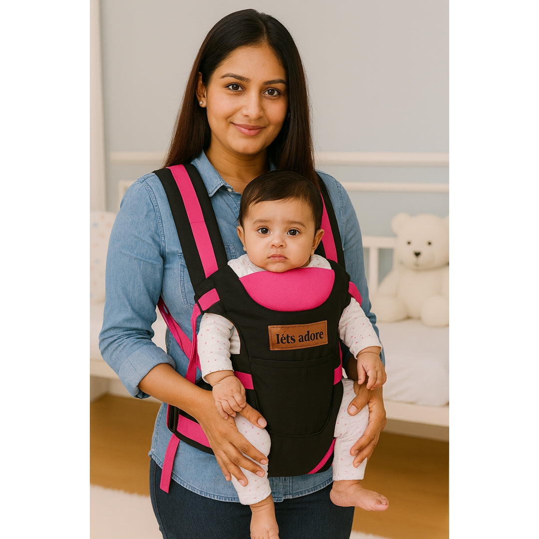 LetsAdore 4-in-1 Baby Carrier Bag with Adjustable Safety Belt – Hands-Free Front & Back Sling
