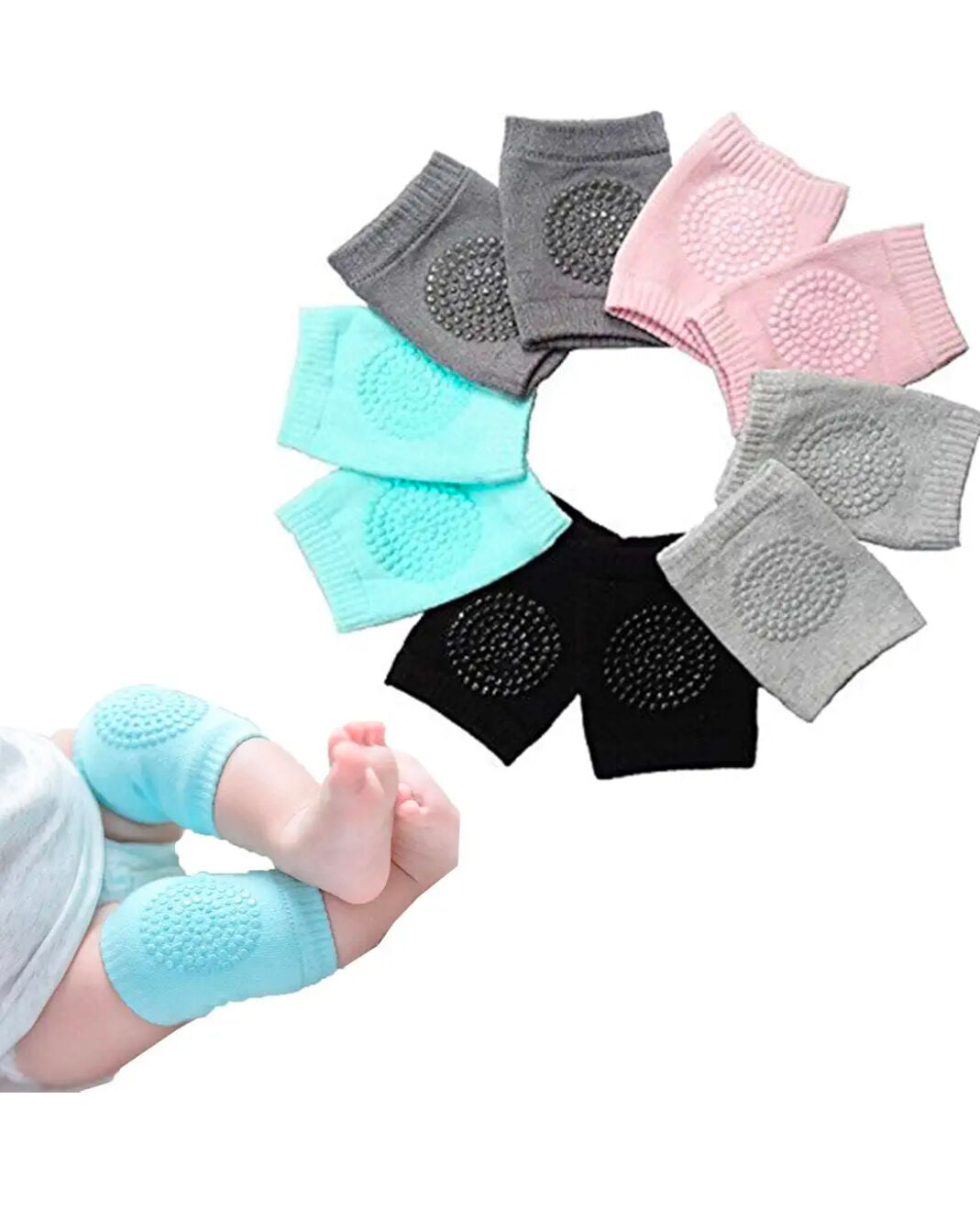 LetsAdore Soft Baby Knee Pads – Safety Protective Covers for Crawling & Walking