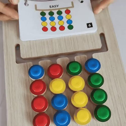 Kids Montessori Slide Puzzle I Color & Pattern Matching Learning Toys 2-6 Years I