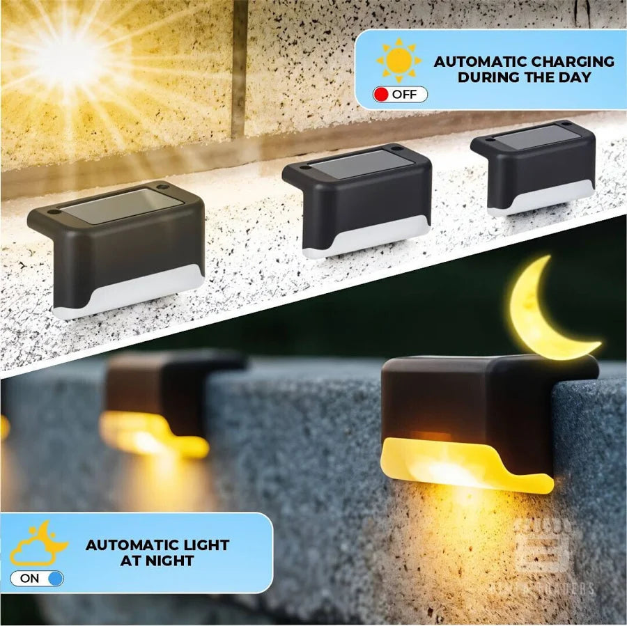 SolarGlow Outdoor Wall & Stair Lights – Solar Powered Decorative Lights for Garden, Balcony, Patio & Pathway