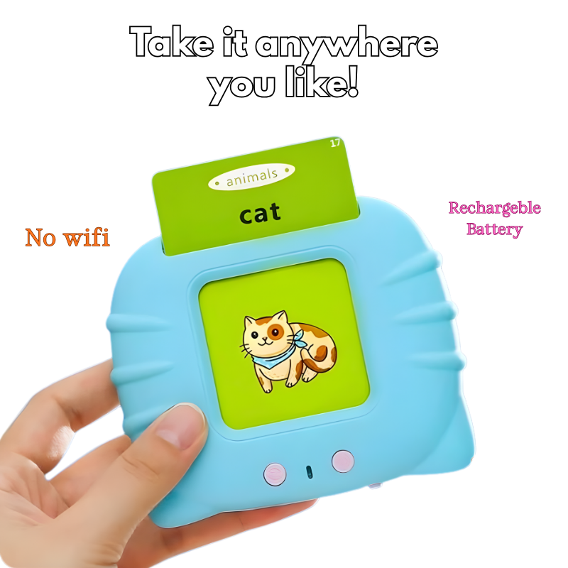 Montessori Talking Flash Cards for Early Education | Rechargeable Learning Toy for Kids 2–5 Years- LetsAdore