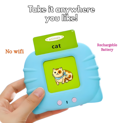 Montessori Talking Flash Cards for Early Education | Rechargeable Learning Toy for Kids 2–5 Years- LetsAdore