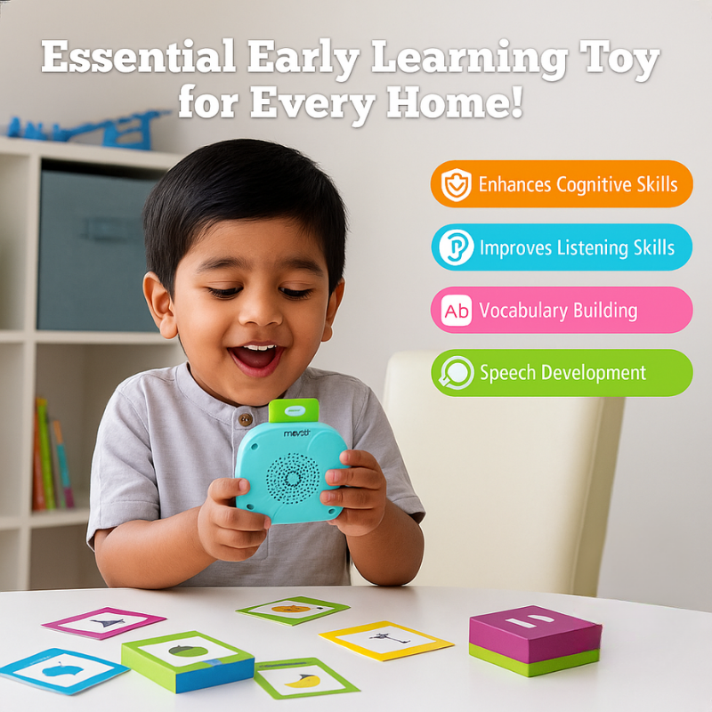 Montessori Talking Flash Cards for Early Education | Rechargeable Learning Toy for Kids 2–5 Years- LetsAdore